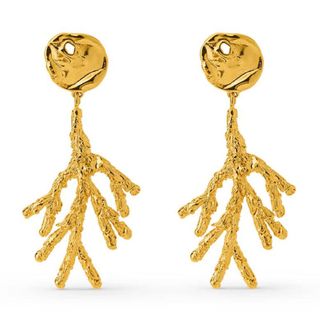 Orelia Statement Coral Drop Earrings