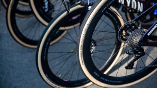 Alpecin-Deceunink Canyon bikes running Vittoria Corsa tyres