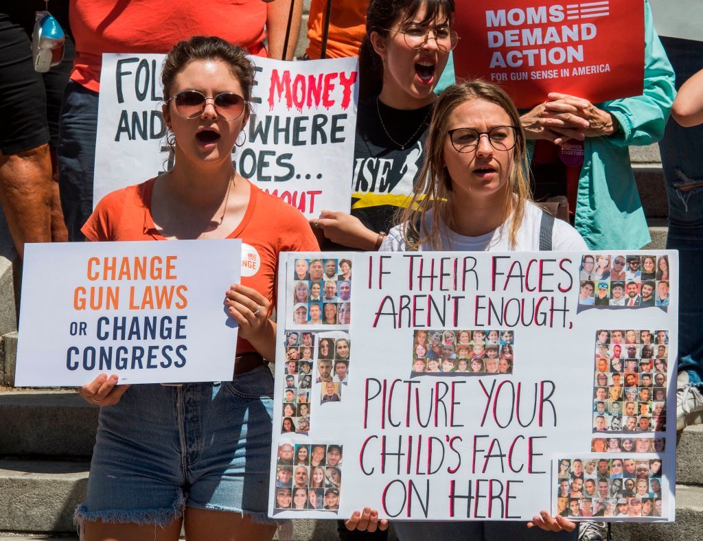 Protesters demand new gun laws