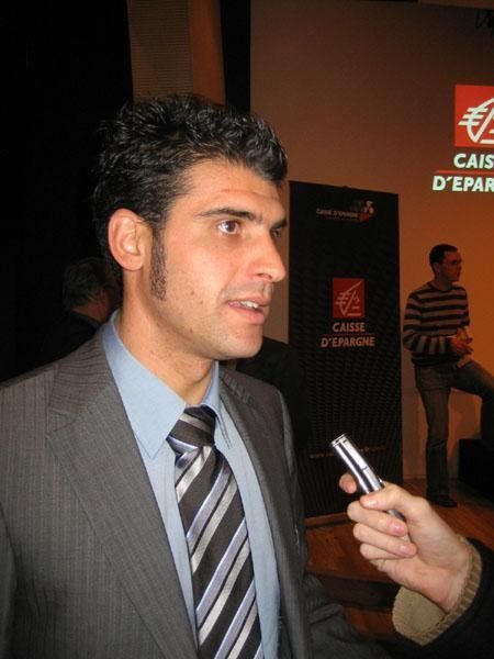 Oscar Pereiro was a wanted man at the team presentation