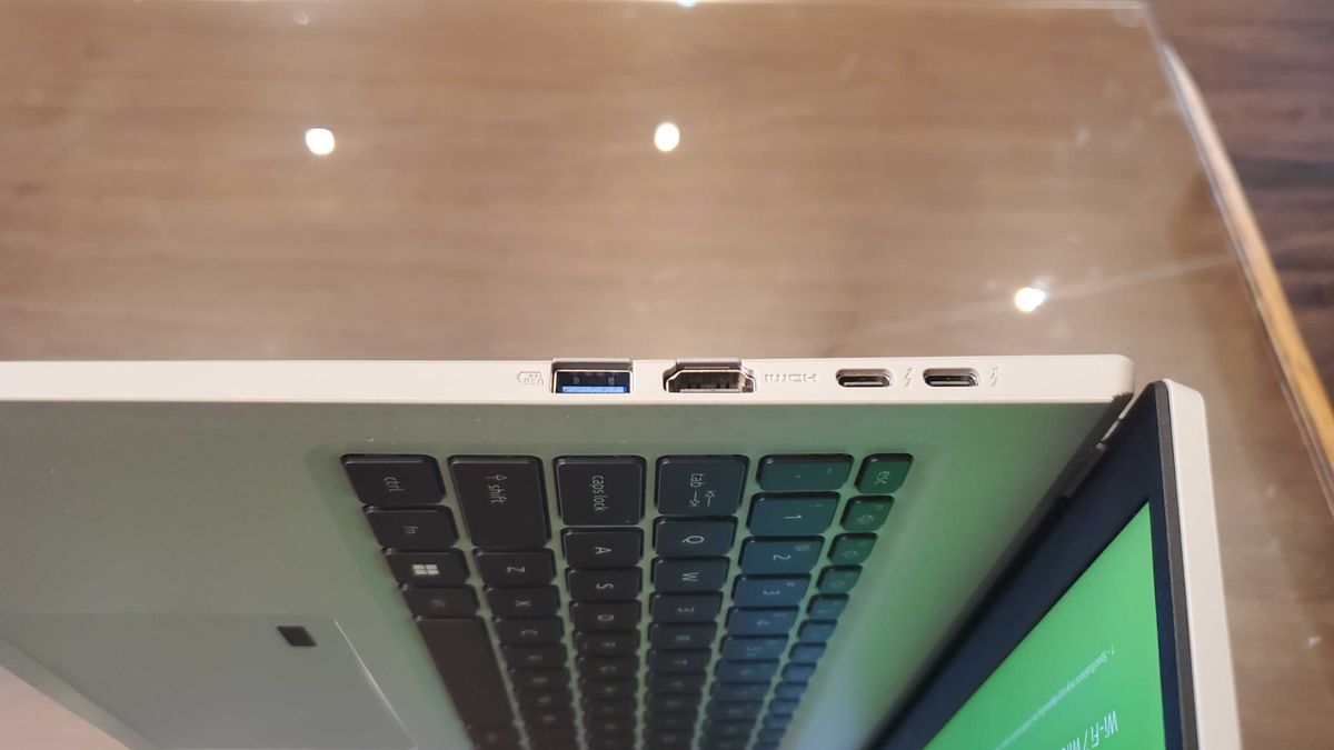 white laptop