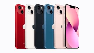 Apple iPhone 13 colours in a row