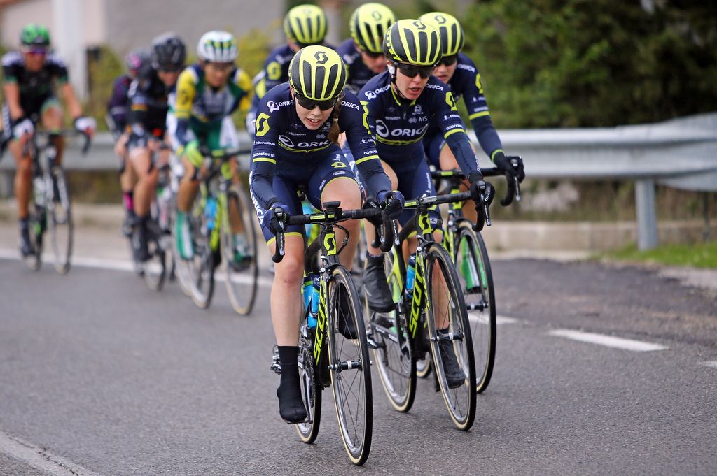 The Orica Scott Women control the race