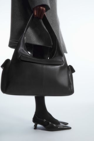 Pocket Shoulder Bag - Leather