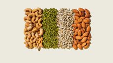 A selection of nuts, seeds and grains to represent popular ingredients in some of the most popular diets ever