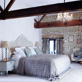 elegant soft blue bedroom