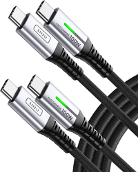 INIU 100W USB-C Cable (6.6ft, 2-Pack)