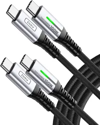 INIU 100W USB-C Cable (6.6ft, 2-Pack)