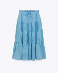 Zara Tiered Plaid Skirt | $49.90