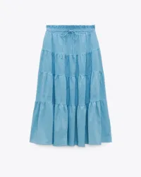 Zara Tiered Plaid Skirt | $49.90/£29.99