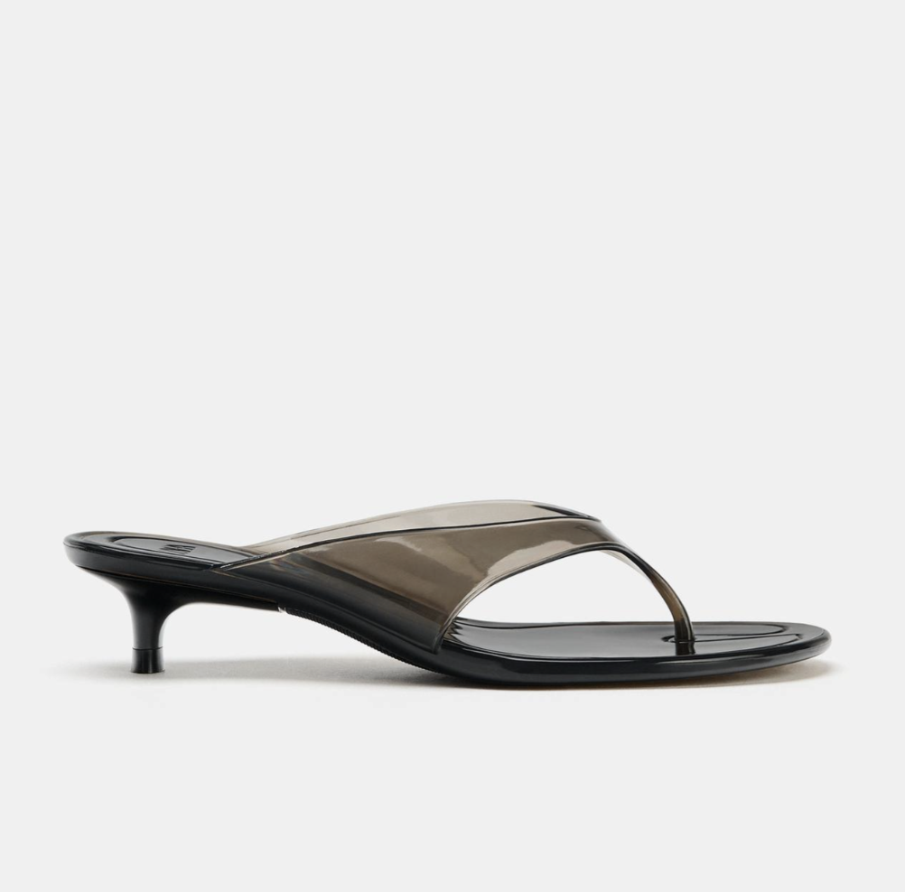 ZARA, Jelly Kitten Heel Sandals