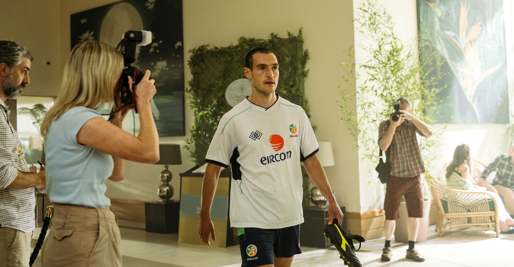 Eanna Hardwicke in the Saipan movie as Roy Keane