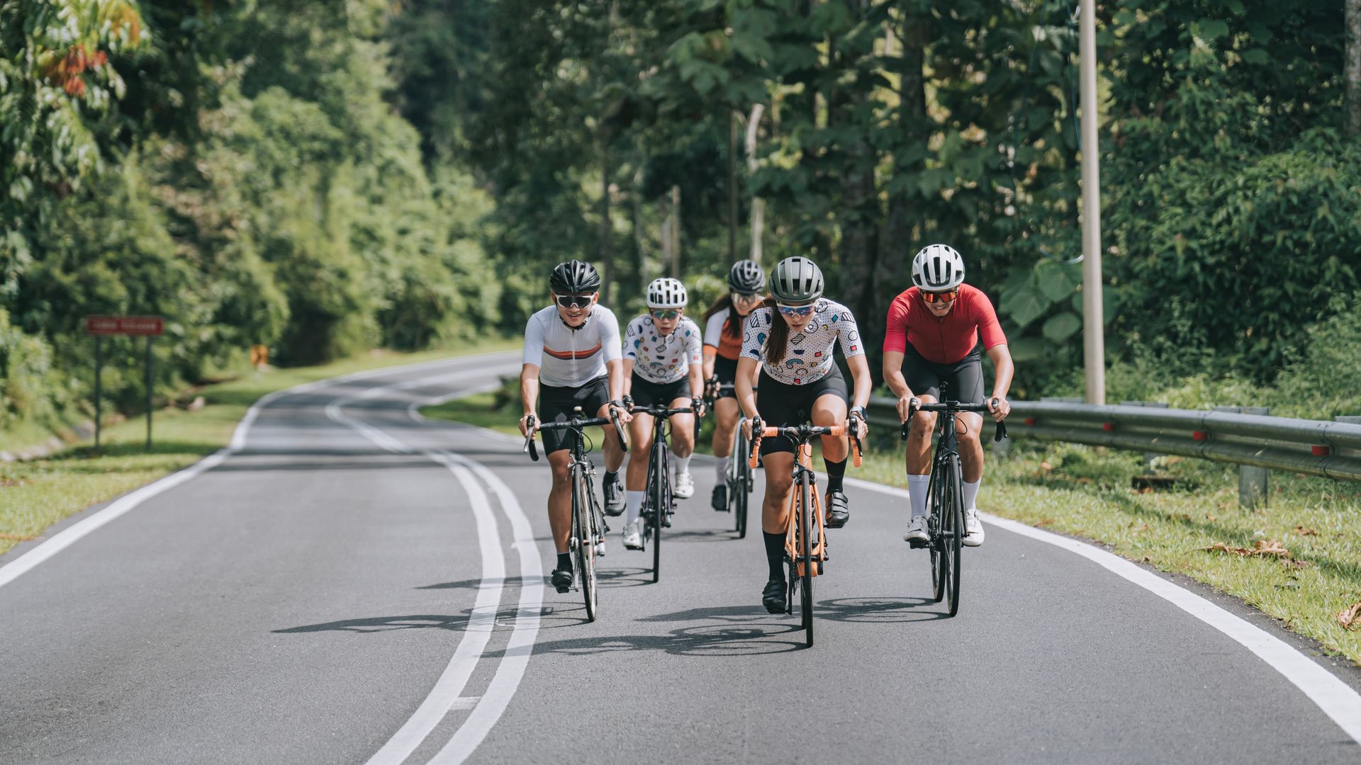 Image of cyclists on a group ride