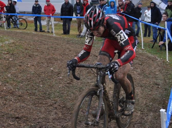 Race leader Kerry Werner ( BMC U23 Development Team) giving it his all.