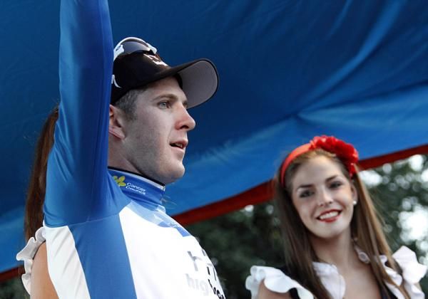 Matthew Goss in the winner's jersey