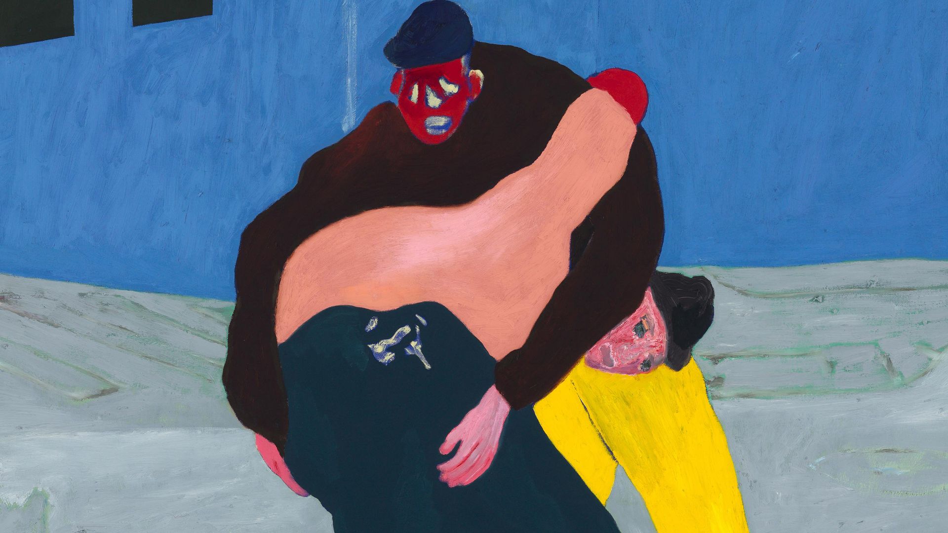 Florian Krewer painting part of On Foot exhibition by JW Anderson at Offer Waterman