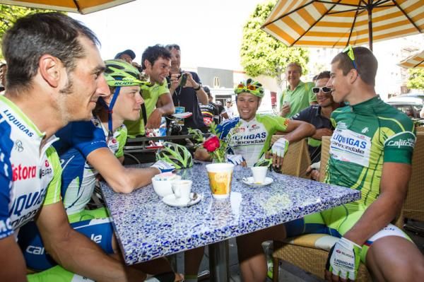 Peter Sagan and his Liquigas-Cannondale teammates