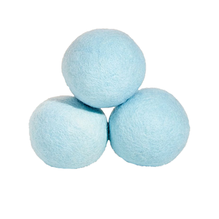A set of 3 pastel wool dryer balls