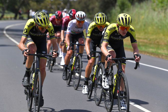 Mitchelton-Scott drive the decisive breakaway in the closing stages of the race