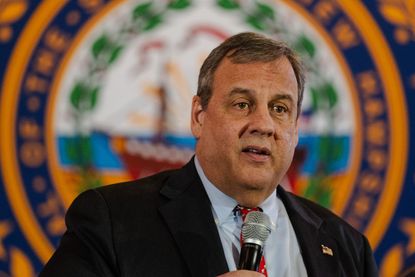 Chris Christie, former governor of New Jersey and 2024 Republican presidential candidate, speaks during a town hall event