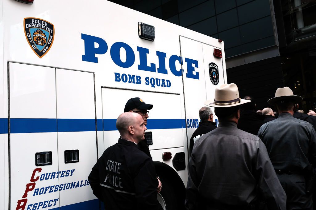 NYPD Bomb Squad officers.