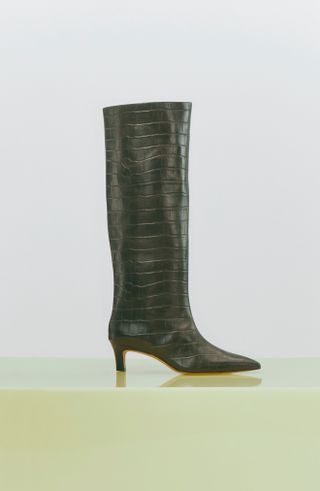 Dauphine Kitten Heel Knee High Boot