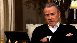 Eric Braeden as Victor Newman with his arms crossed in The Young and the Restless