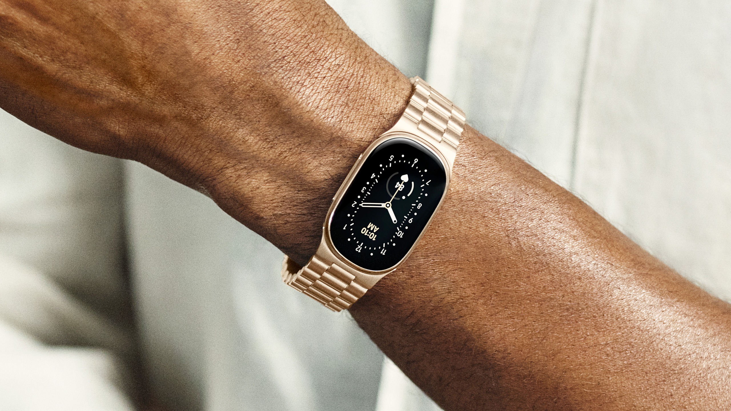 Close-up of the Fitbit Edge fitness tracker