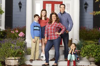 Katy Mixon, Diedrich Bader and the cast of &#039;American Housewife.&#039;