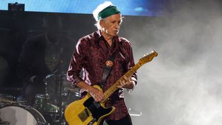 Keith Richards performs onstage during 'STONES TOUR '24 HACKNEY DIAMONDS' at Met Life Stadium on May 23, 2024 in East Rutherford, New Jersey