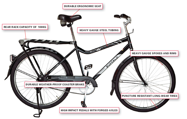 Design features of a Buffal Bicycle