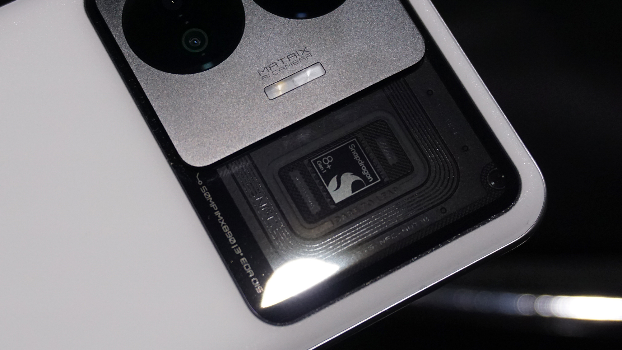 Realme GT 3 hands-on chipset nameplate