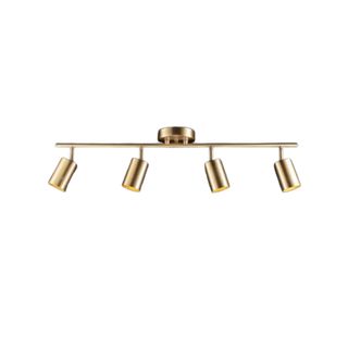 Pratt 30'' Fixed Track Lighting in brass with four lights