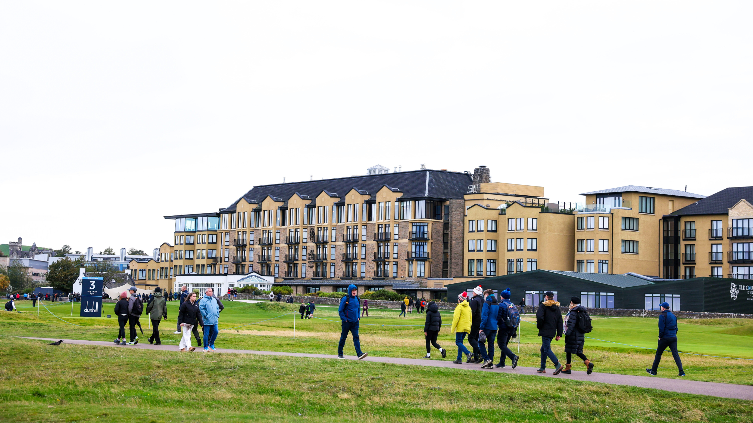 Fans file out of the Old Course