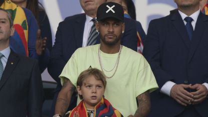 Neymar was in the stands watching Brazil beat Peru in the 2019 Copa America final 