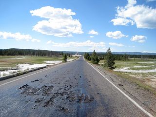 Yellowstone road damage