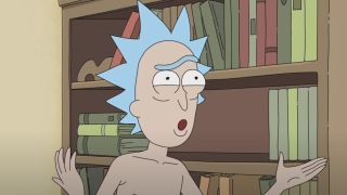 Rick shirtless in Rick and Morty