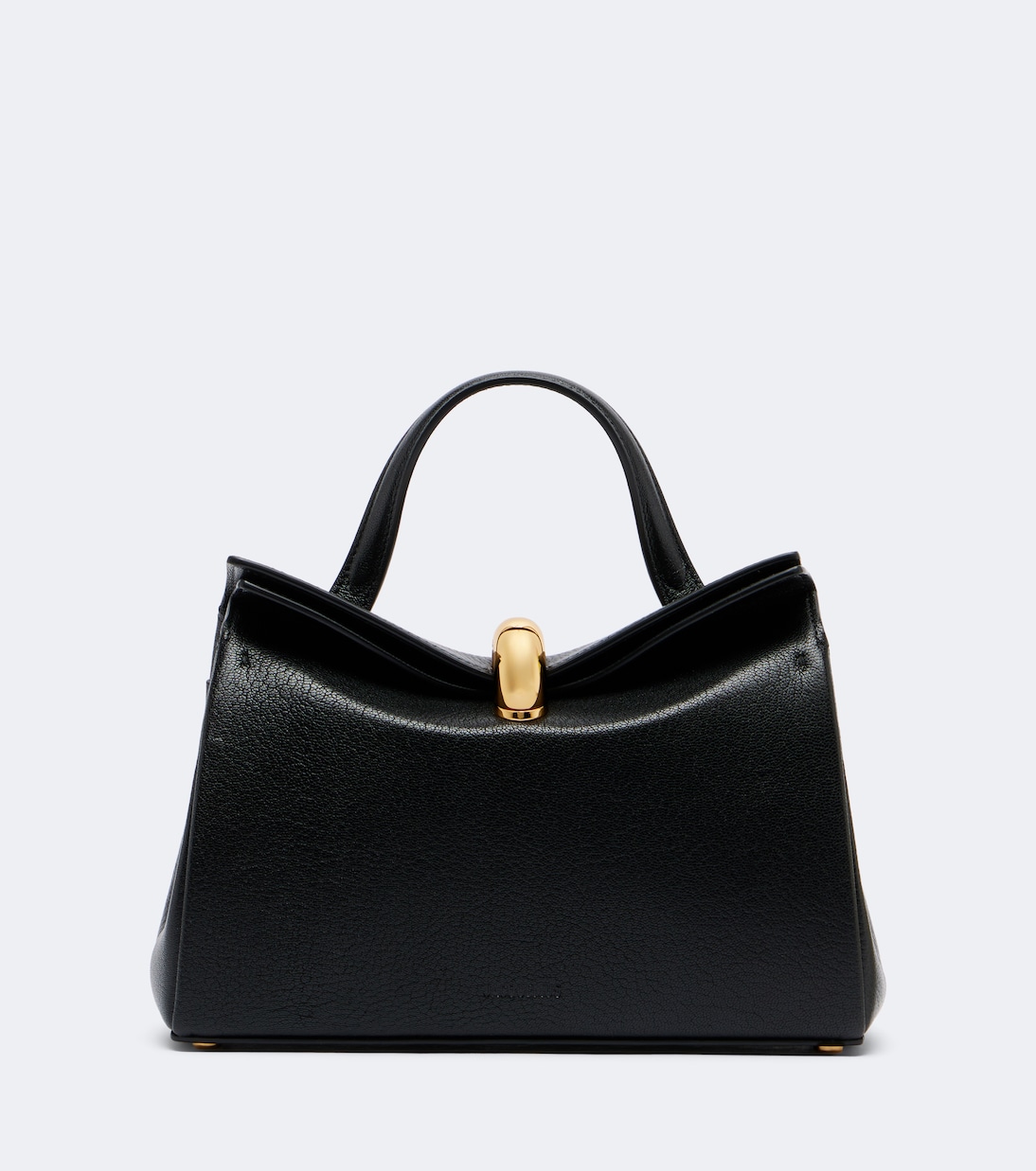 Val&amp;eacute;rie Small Leather Top-Handle Bag in Black - Jacquemus