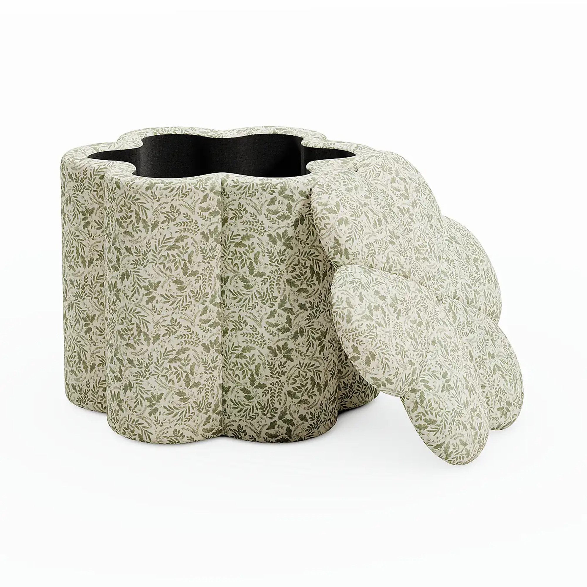 Dunelm Flower Woodland Leaf Storage Footstool