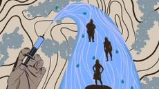 GLP-1s causing weight loss conceptual image