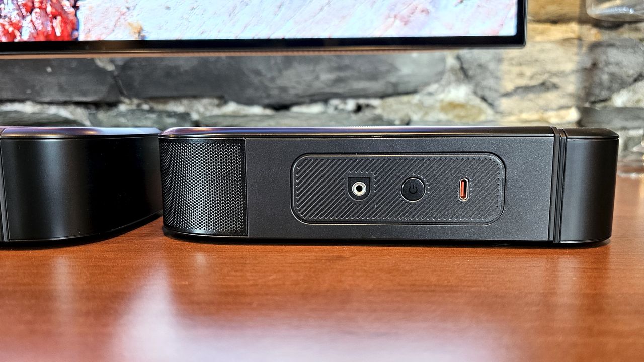 JBL Bar 1000MK2 gallery showing ports and surround speaker docking and power options