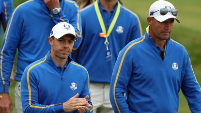 Rory McIlroy and Padraig Harrington pictured