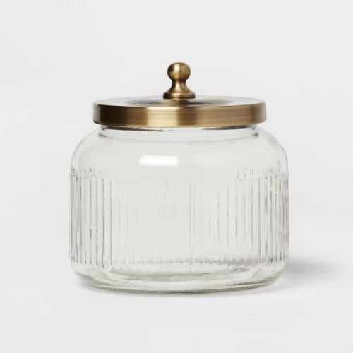 Small Glass Bath Canister Brass - Threshold&trade;
