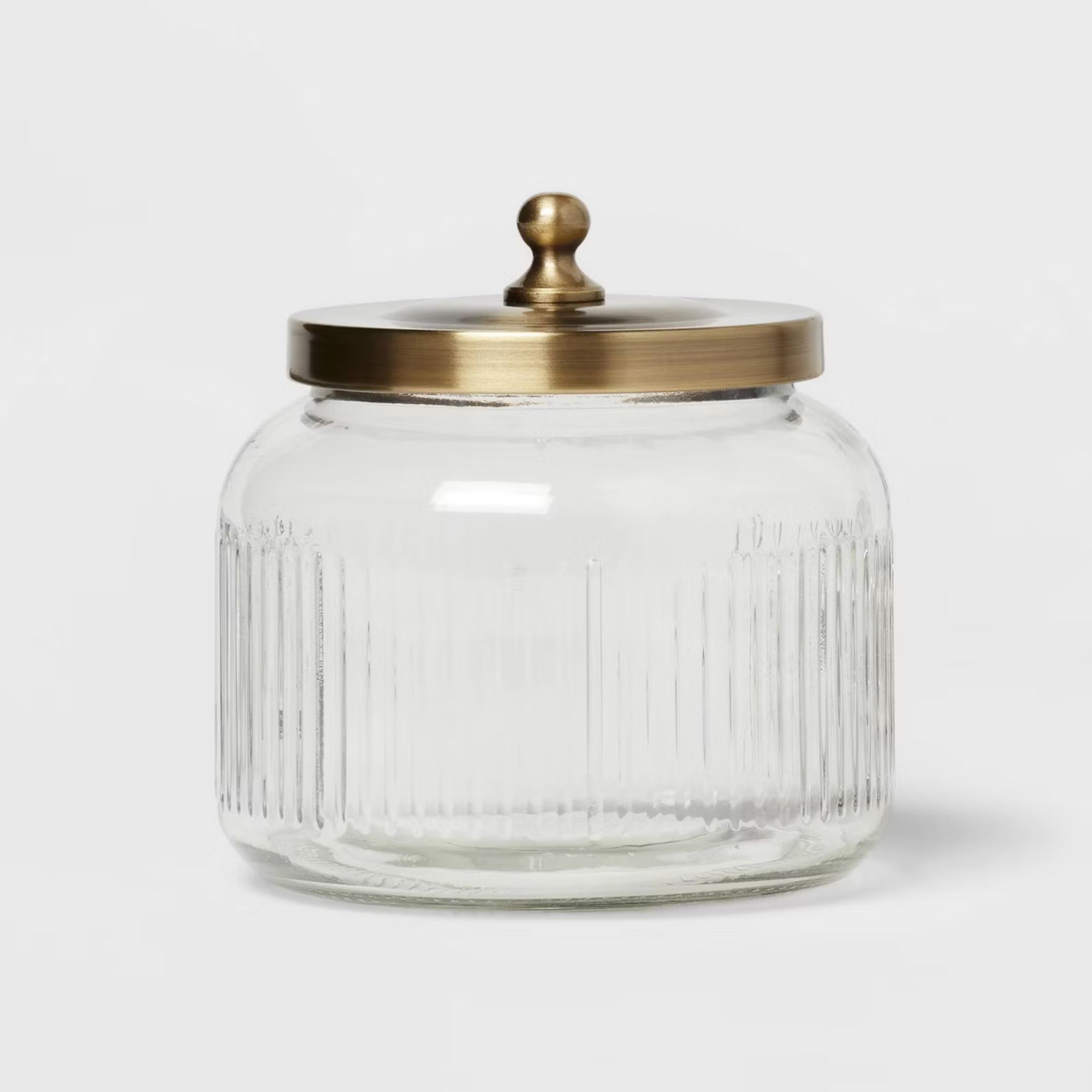 Small Glass Bath Canister Brass - Threshold&amp;trade;