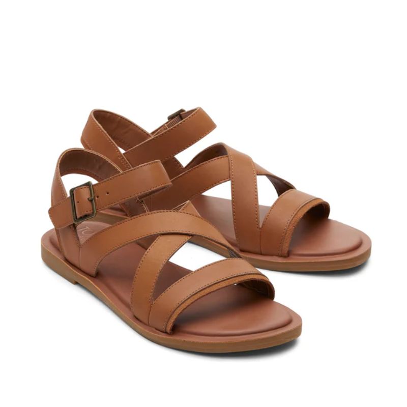 brown multi strap sandal