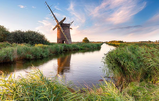 Fens - The beautiful ruins of the Brograve Windmill near Horsey