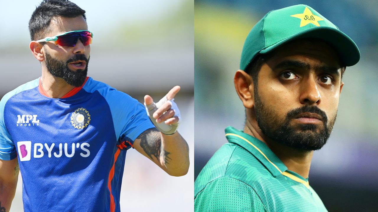 Virat Kohli (left) and Babar Azam (right) montage