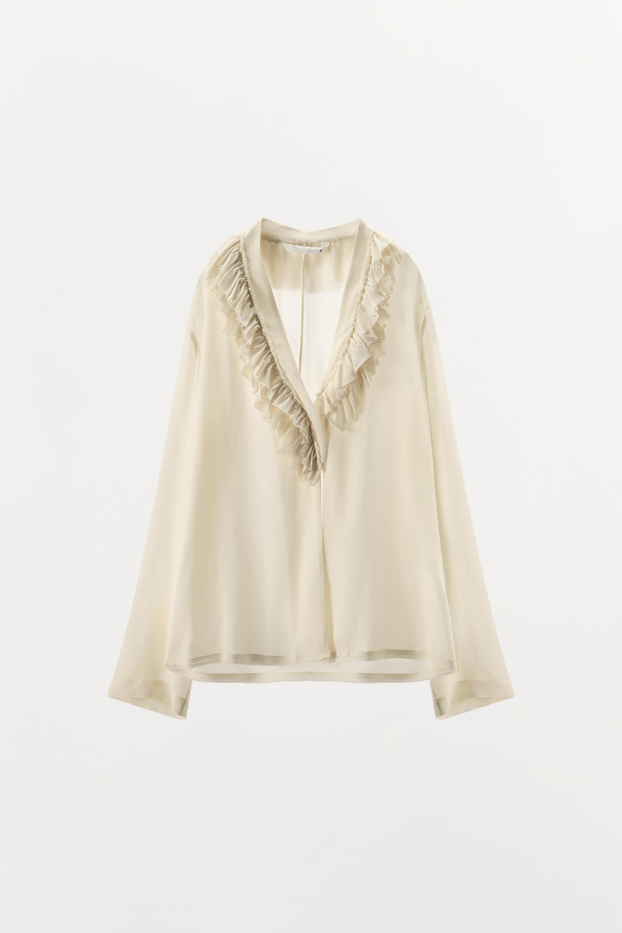 Zw Collection Limited Edition Flowy Ruffle Shirt