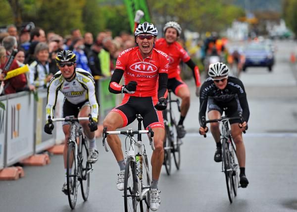 Alex Meenhorst (Kia Motors) wins stage four in Te Anau.