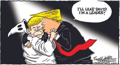 Political cartoon U.S. Trump David Duke KKK 2016 campaign Charlottesville